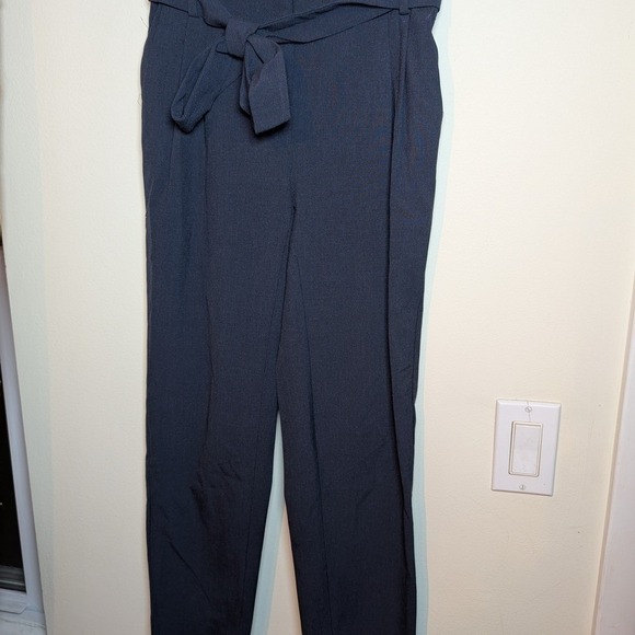 LOFT Navy Tie-Waist Pants - Picture 2 of 9